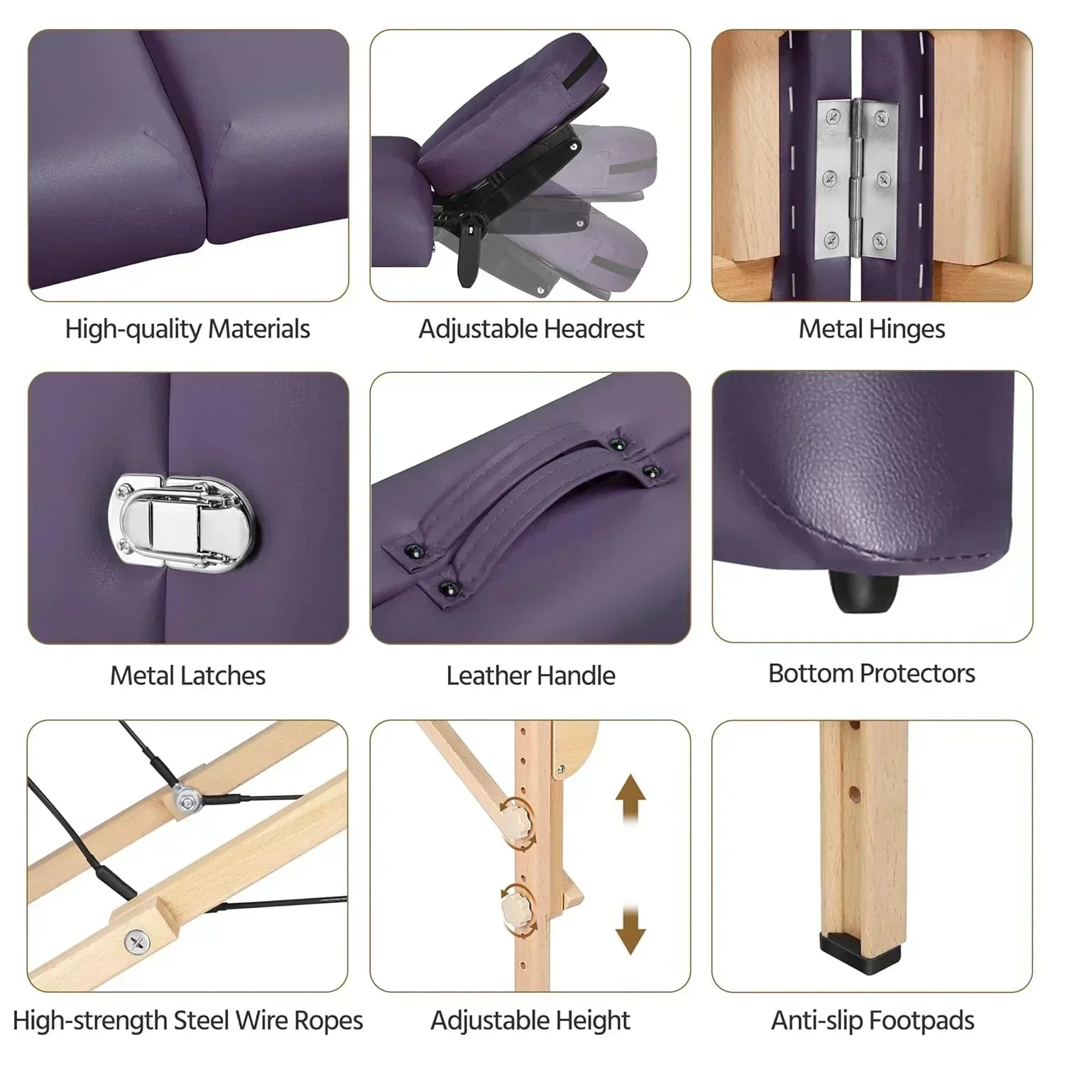 Yaheetech Massage Table Portable Lash Beds Spa Bed Massage Couch Foldable Spa Tables