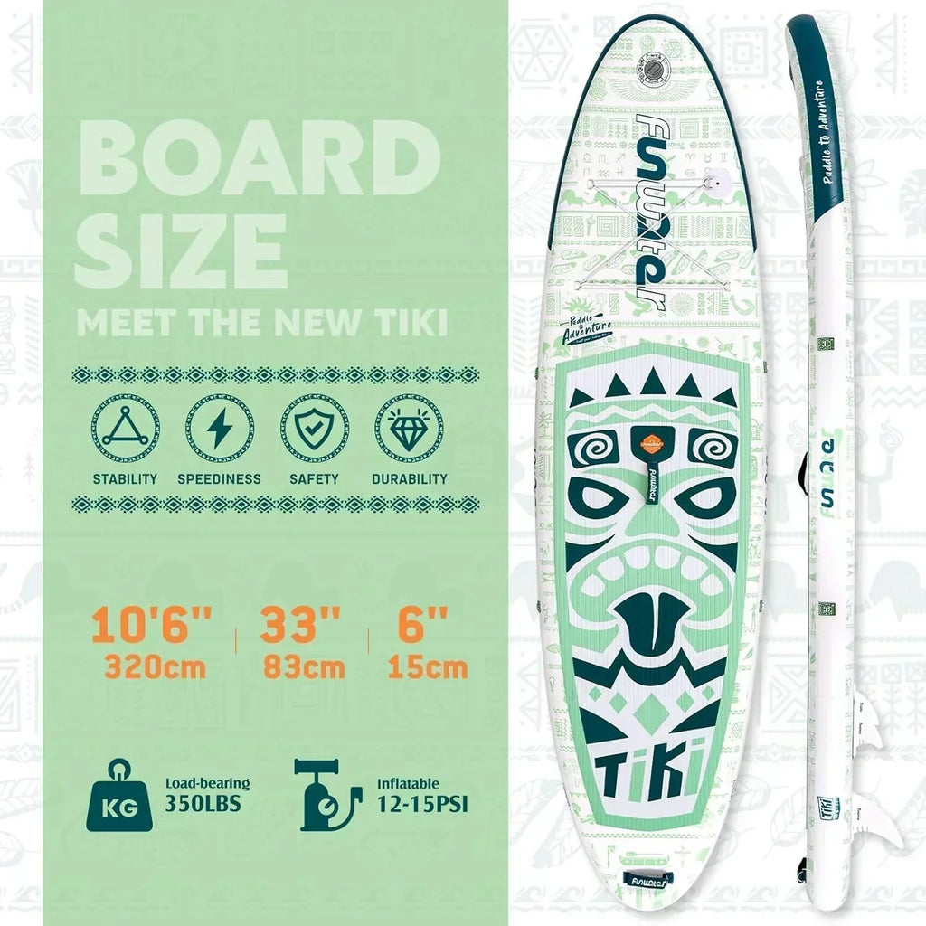 FunWater Inflatable Stand Up Paddle Board Premium SUP Paddle Accessories EVA Deck