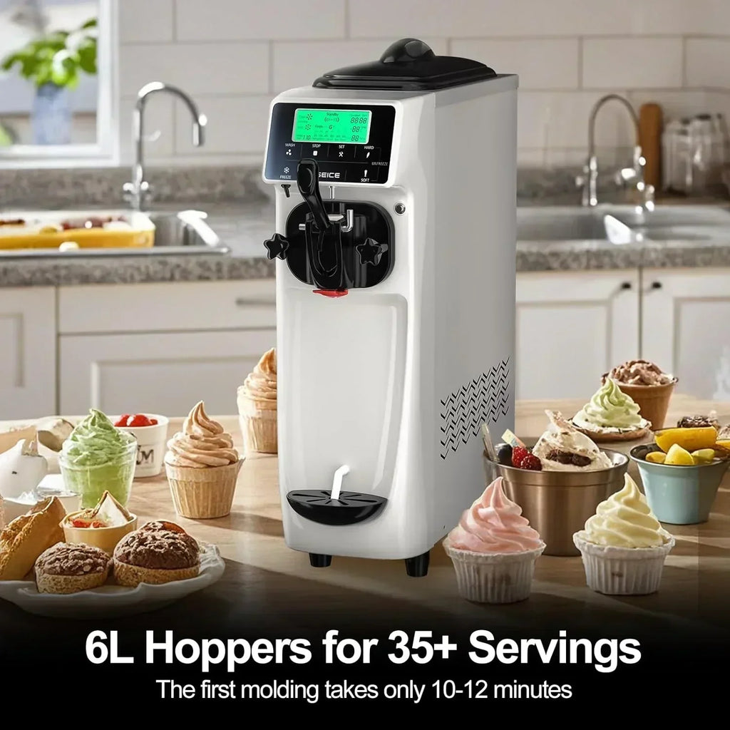Soft Serve Ice Cream Machine 3.2 Gallons Ice Cream Maker Machine Single Flavor Ice Cream Machine