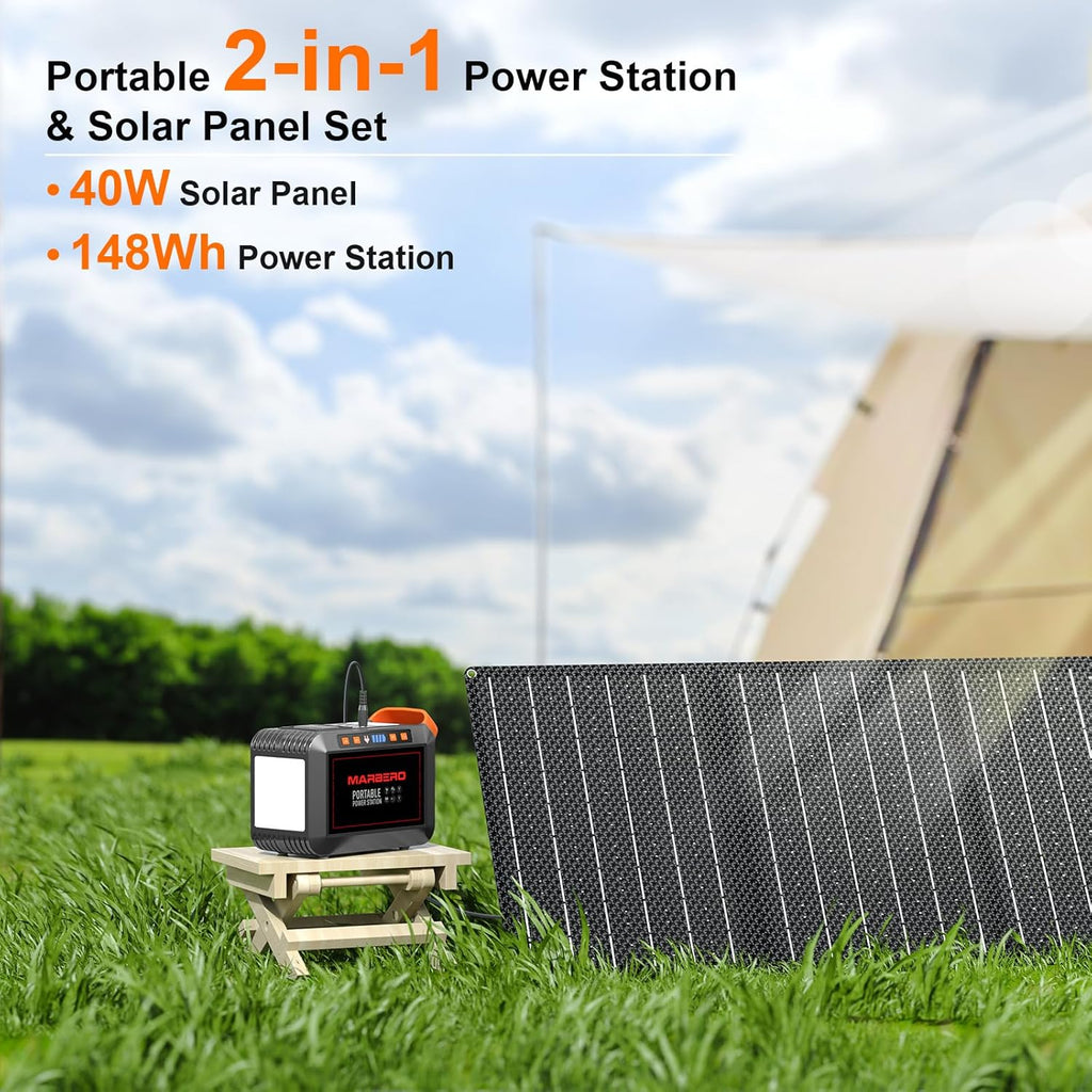 Portable Power Station 88Wh Camping Lithium Battery Solar Generator Fast Charging Power Bank