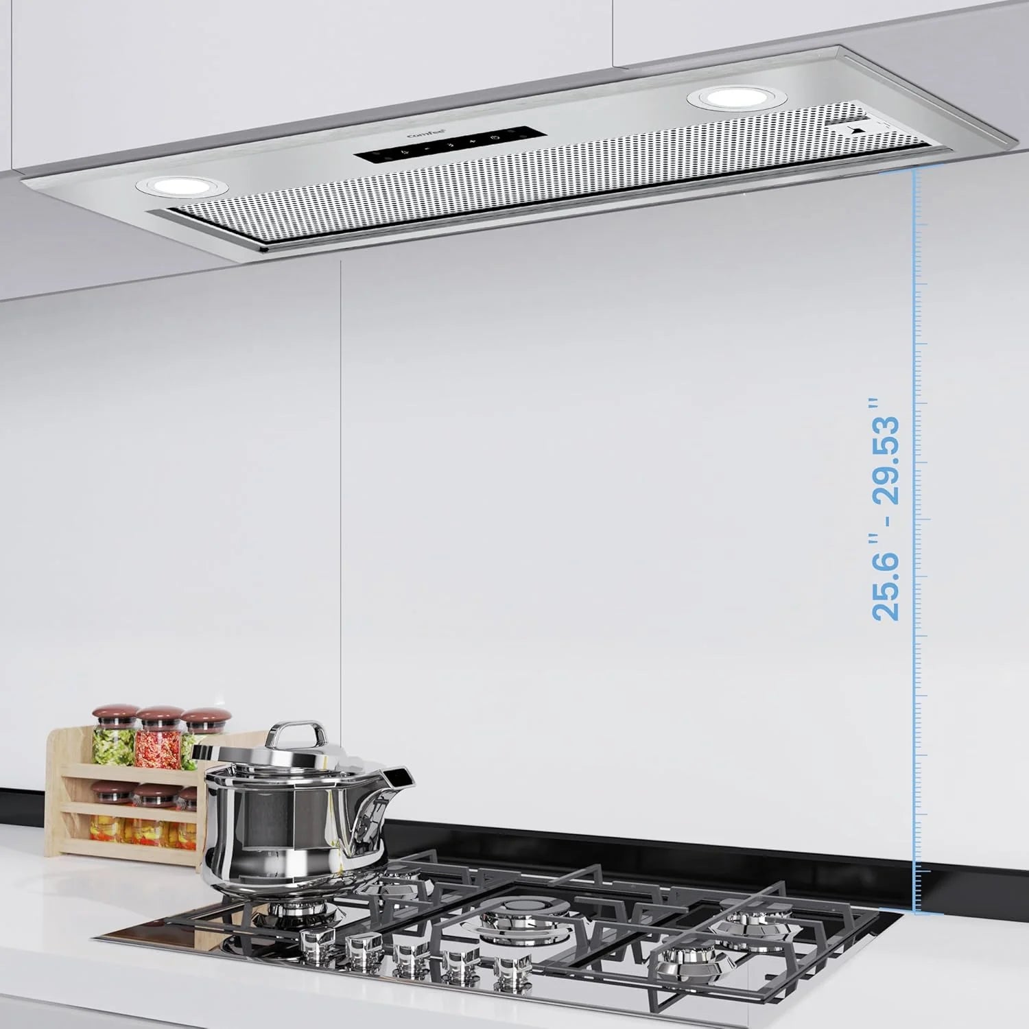 Comfee 30 Under Cabinet Ducted/Ductless Convertible Slim Vent Durable Stainless Steel Kitchen Reusable Filter