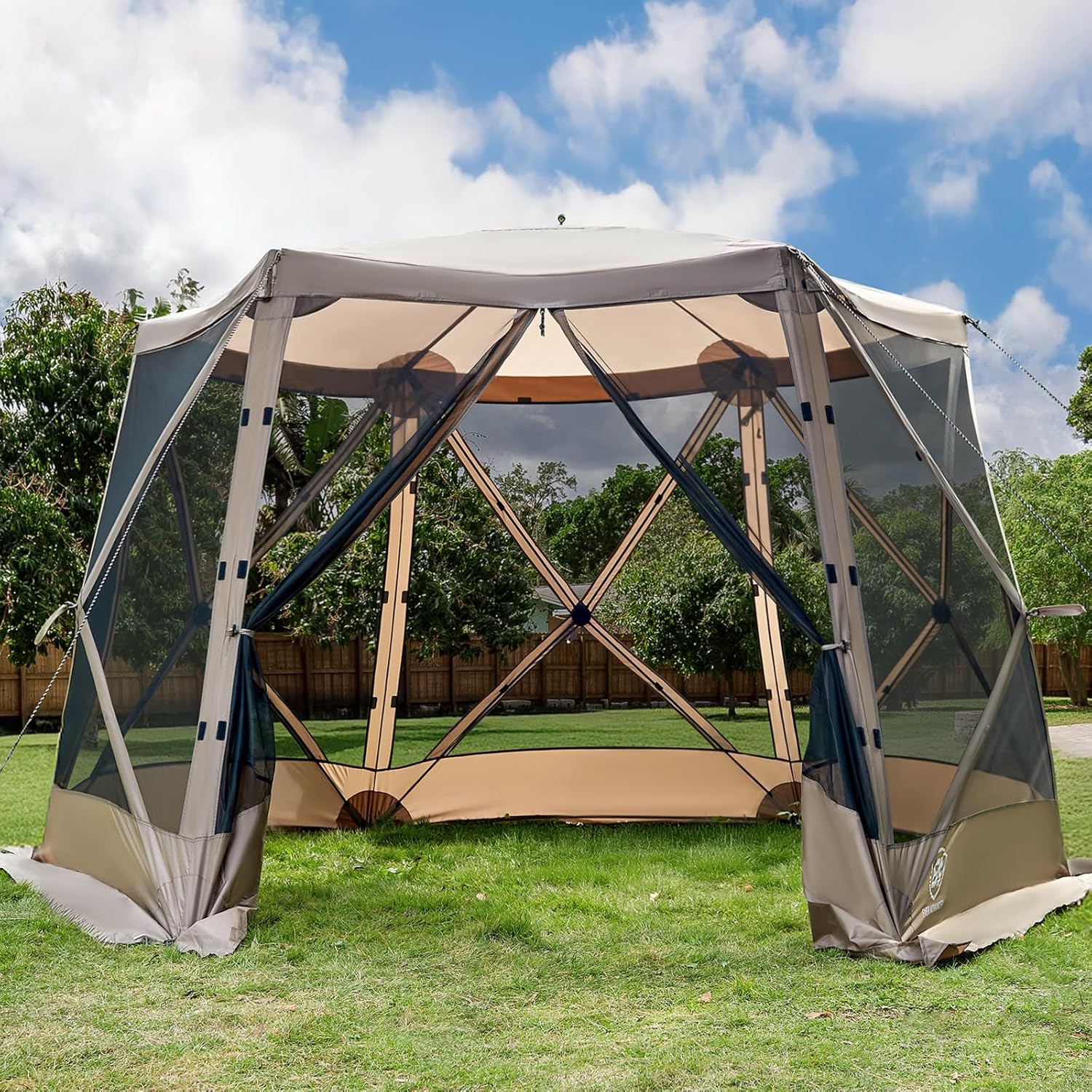 Pop up Screen House Tent for Camping 11.5 x 9.8 ft Instant Screened Gazebo Canopy