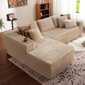 ovios 104 Cloud Sectional Couch with L-Shape Chaise,Modern Modular Sofa with Deep Seat, Upholstered Couches for Living Room Bedroom,No Assembly Required, Grey (Plush Corduroy Fabric)