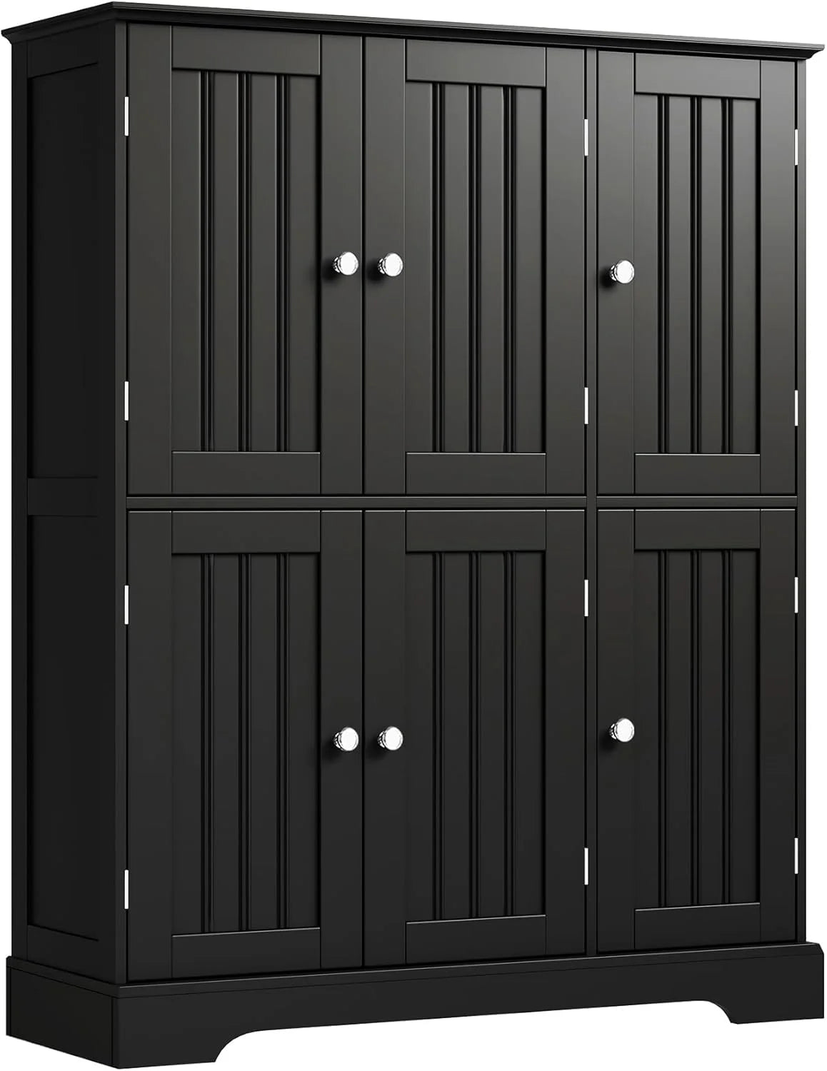 ChooChoo Bathroom Floor Cabinet, Modern Bathroom Storage Cabinet with 4 Door