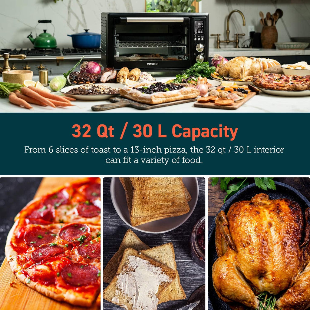 Air Fryer Toaster Oven Combo 13-in-1 32Qt APP Voice Control Convection Oven Countertop