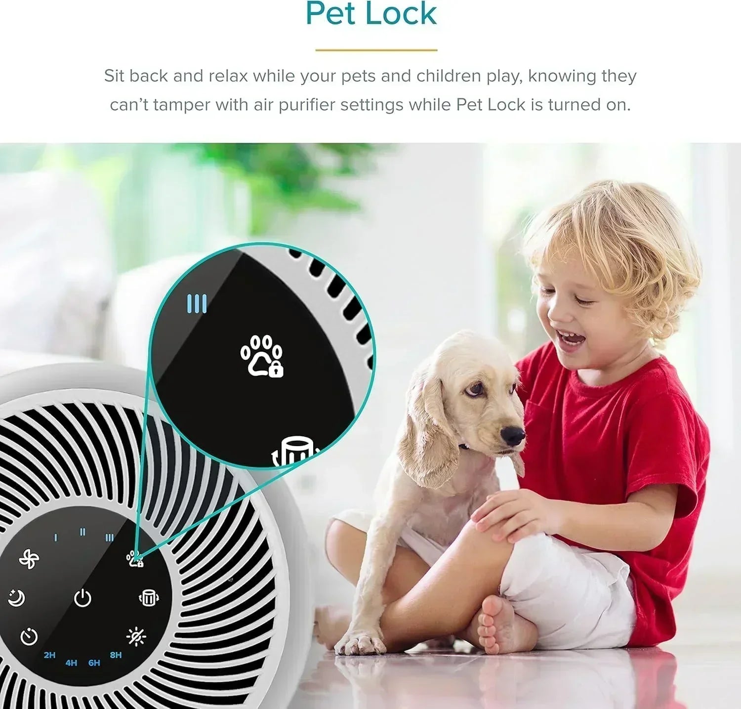 Air Purifier for Bedroom Allergies and Pet Hair 56W High Torque Motor