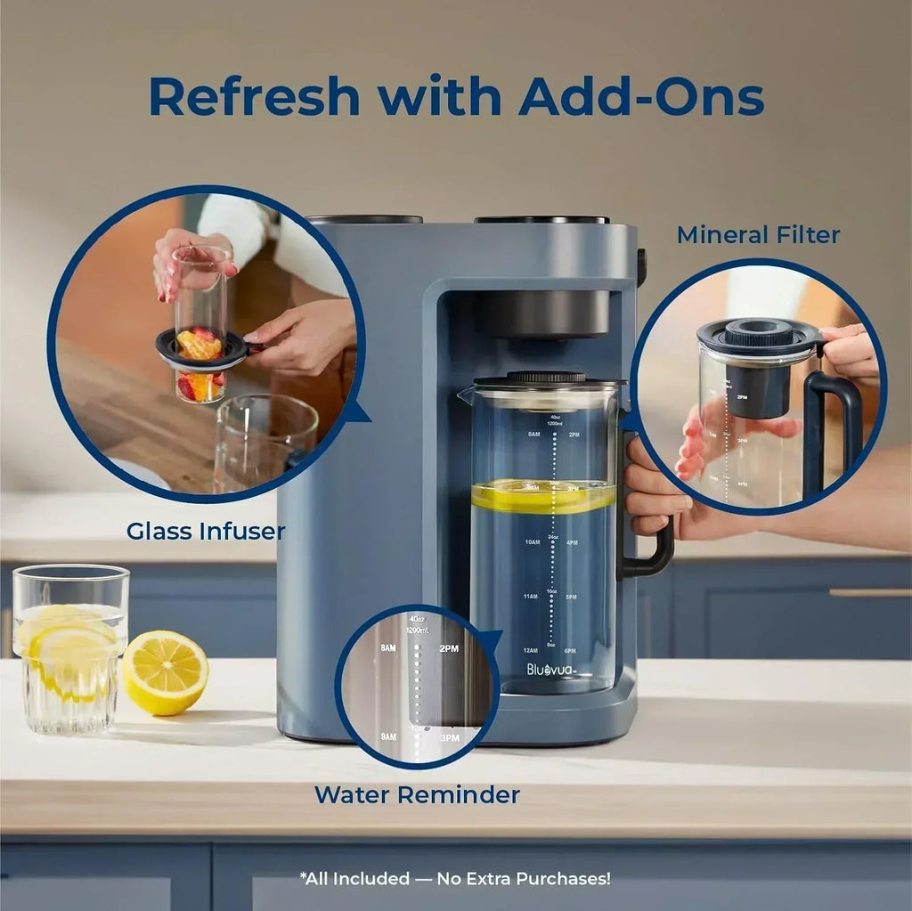 Bluevua RO100ROPOT-Lite(UV) reverse osmosis system countertop water purifier 7-stage purification