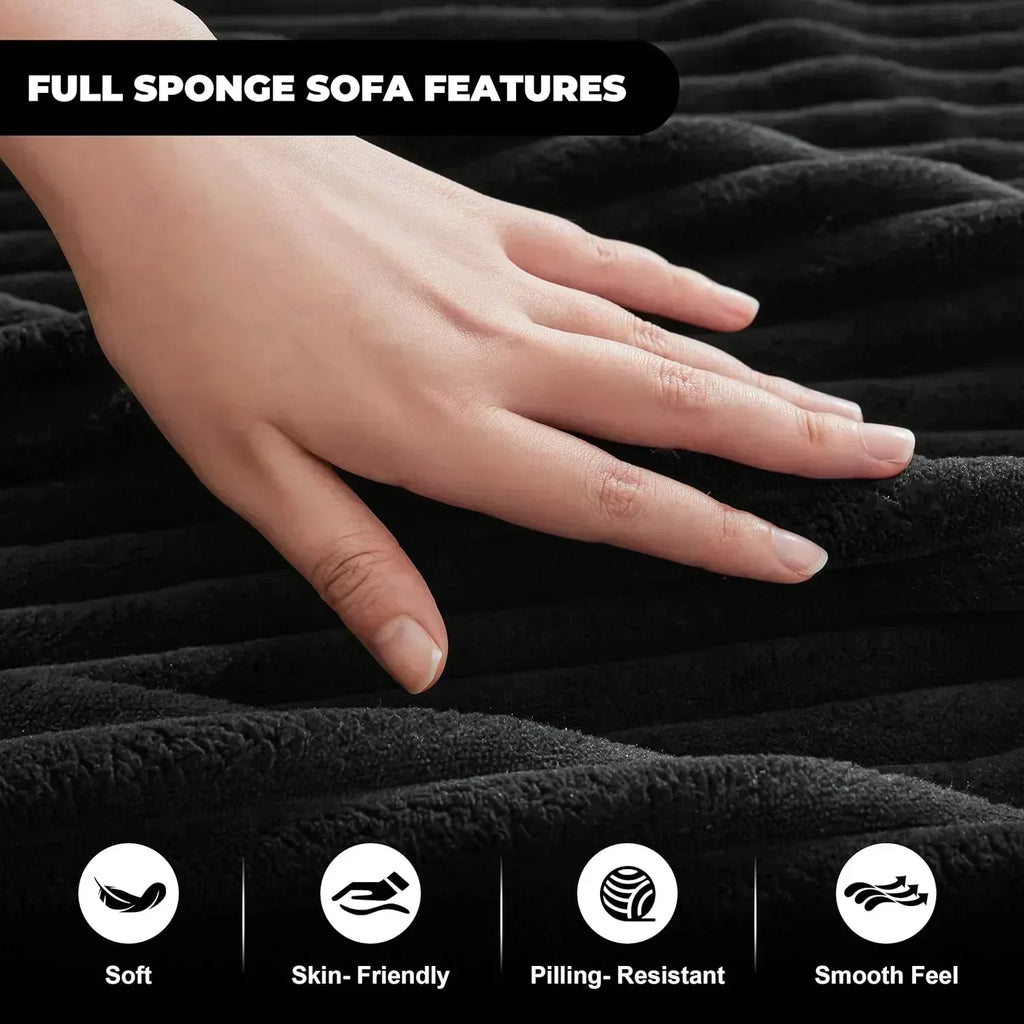110-inch cloud sofa boneless sofa in the living room modular sofa with deep seats