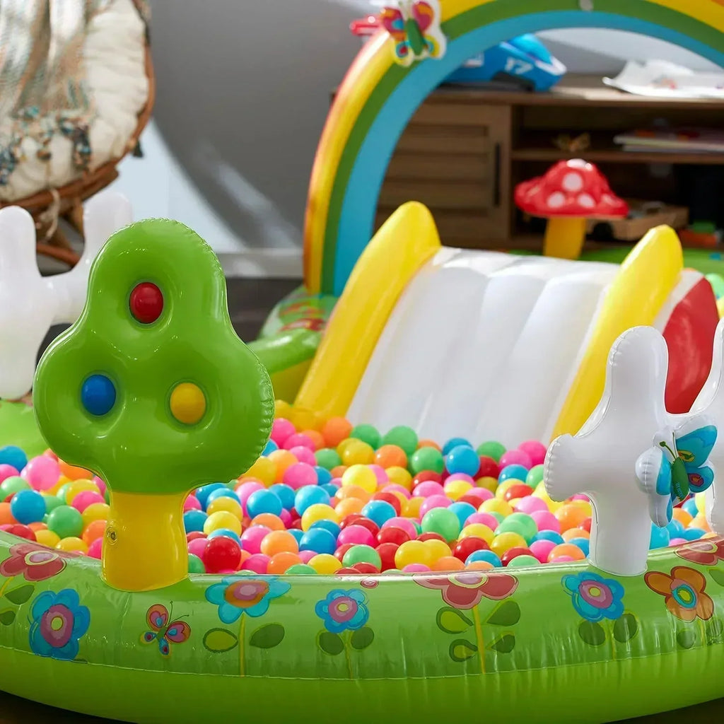 Intex 96 x 78 x 28 Inflatable Jungle Adventure Play Center Spray Kiddie Pool Water Slide