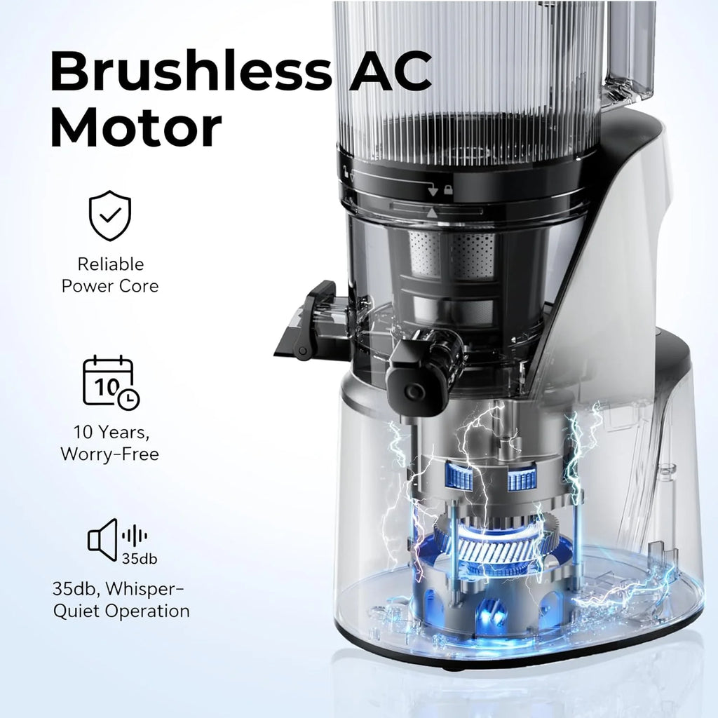 EanOruus Juicer Machines, 3 in 1 Cold Press Juicer with Extra Large Chute 100 oz Large Capacity