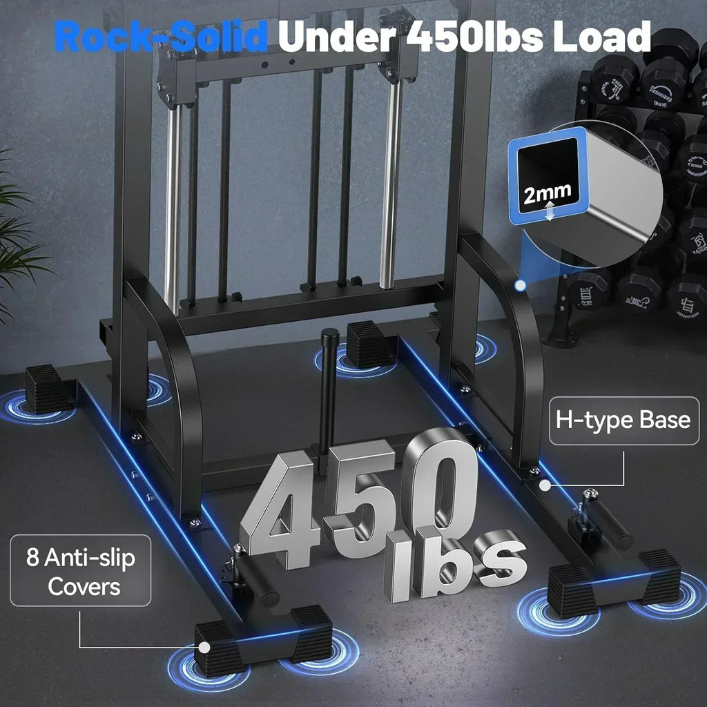 Sportsroyals Power Tower Pull Up Bar Station 450 lbs stable suspended immersion tilt station