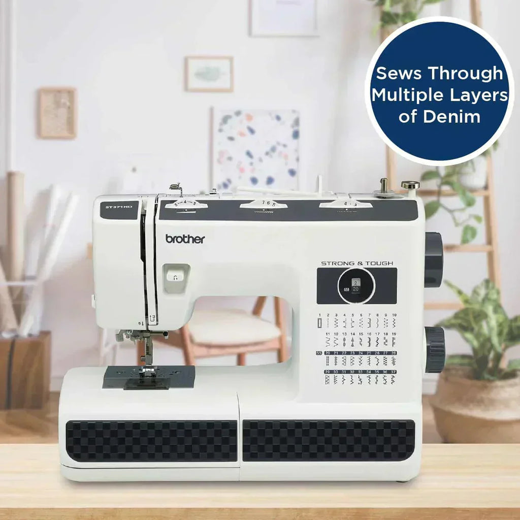 Sewing Machine, Strong Tough 37 Built-in Stitches Free Arm Option 6 Included Feet