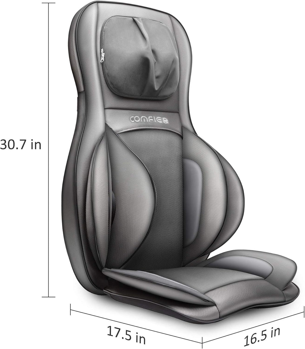 COMFIER Massager Chair with Heat Shiatsu Neck Back Massager Portable with Compress