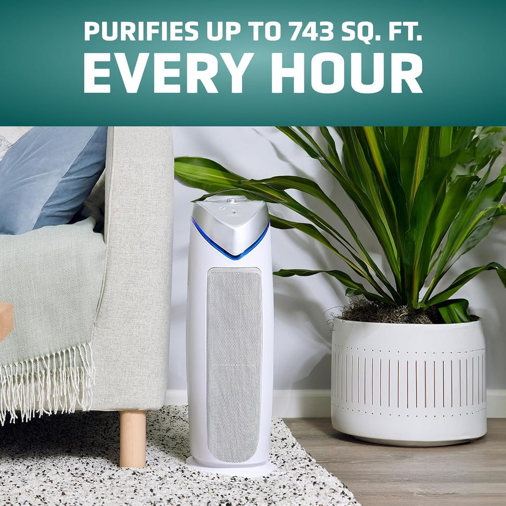 Home air purifier with HEPA pure filter