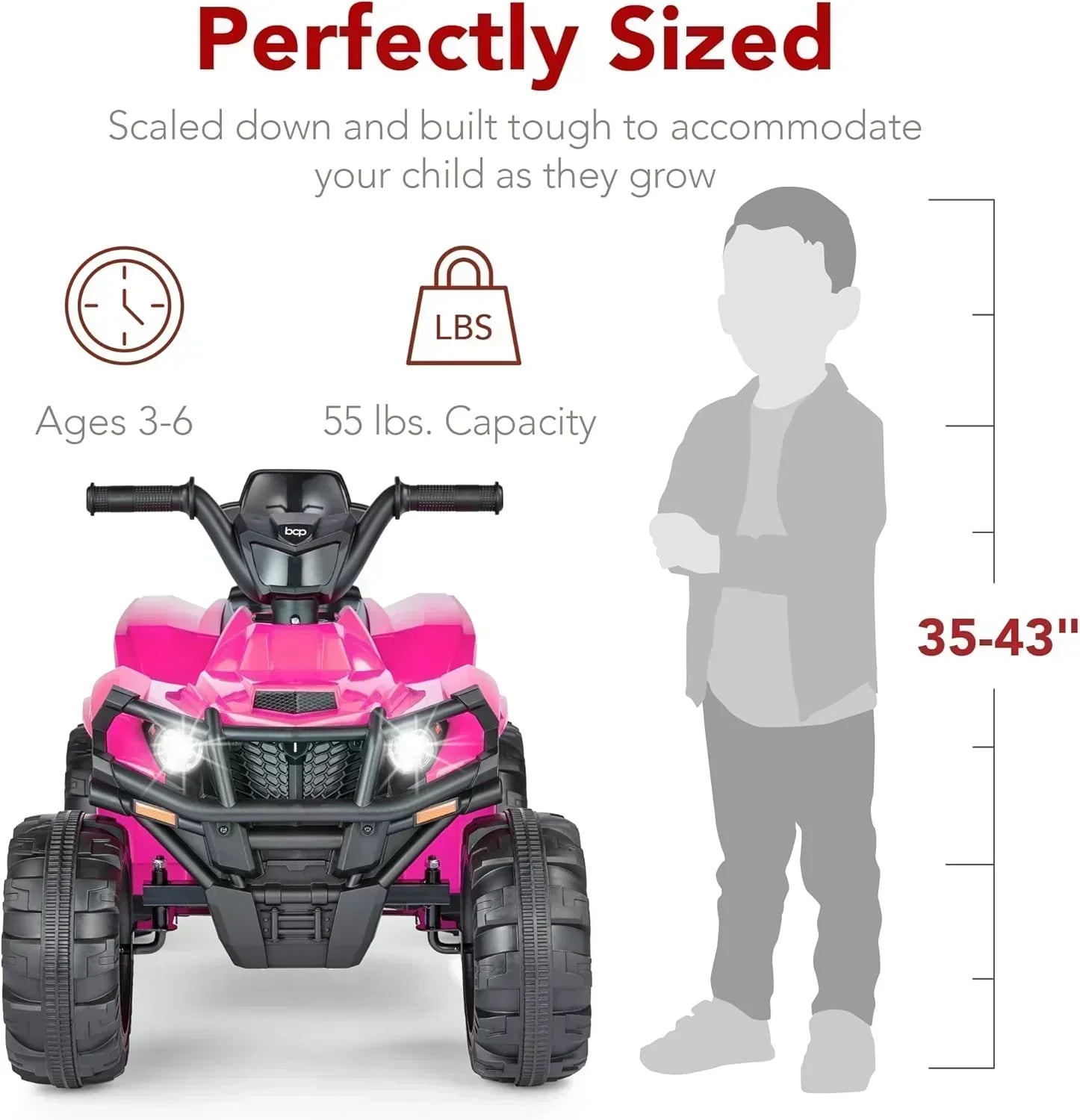 Best Choice Products 12V Kids Ride-On Electric ATV 4-Wheeler Quad Car Toy Bluetooth Audio
