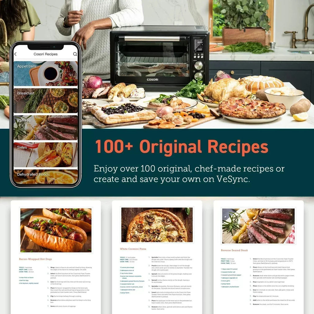 Air Fryer Toaster Oven Combo 13-in-1 32Qt APP Voice Control Convection Oven Countertop