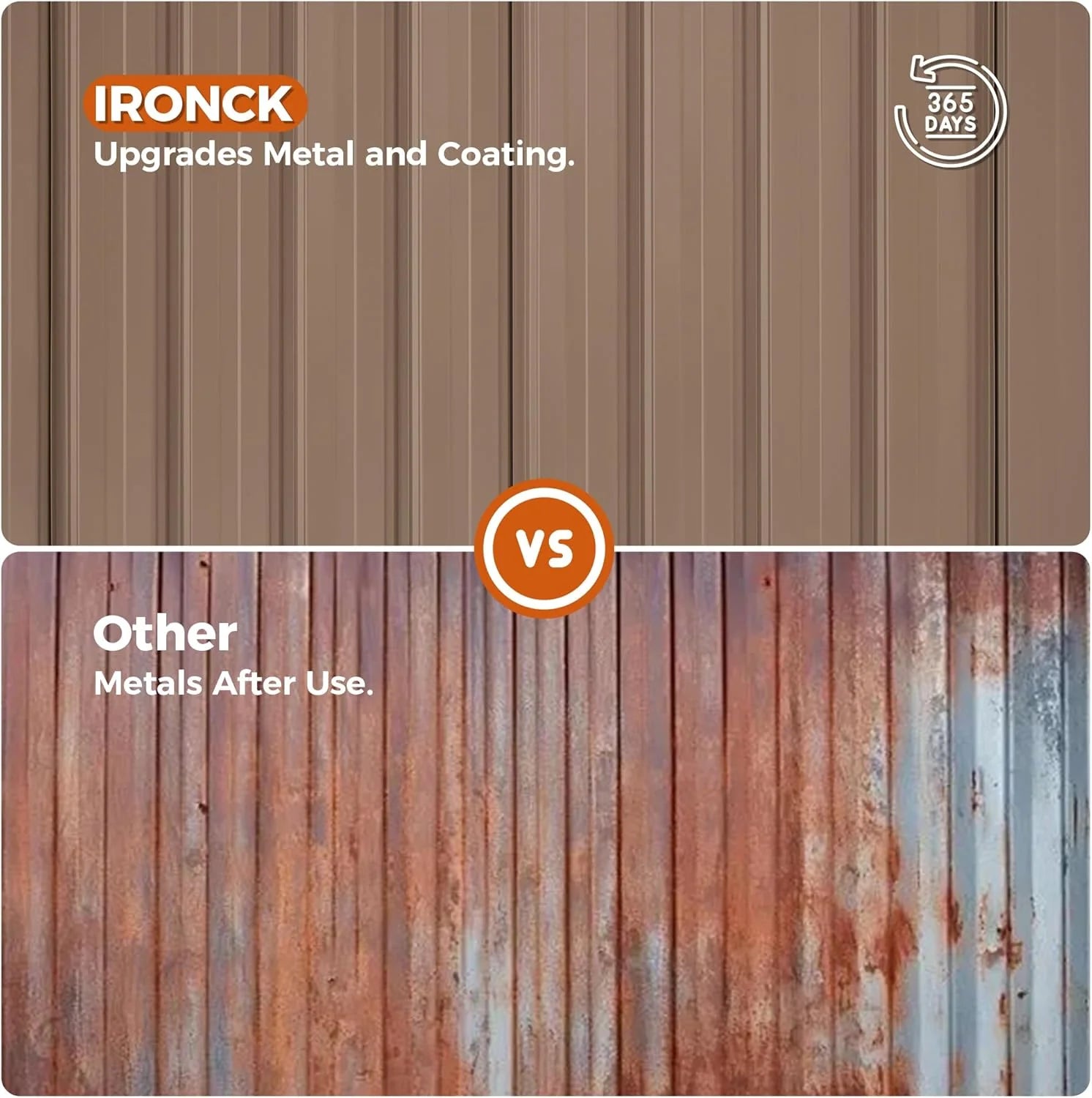 IRONCK 10x8FT Outdoor Storage Shed with Breathable Vent, Galvanized Steel Metal Tool Shed