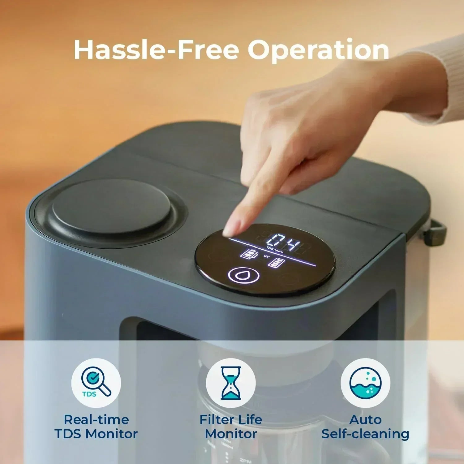 Bluevua RO100ROPOT-Lite(UV) reverse osmosis system countertop water purifier 7-stage purification