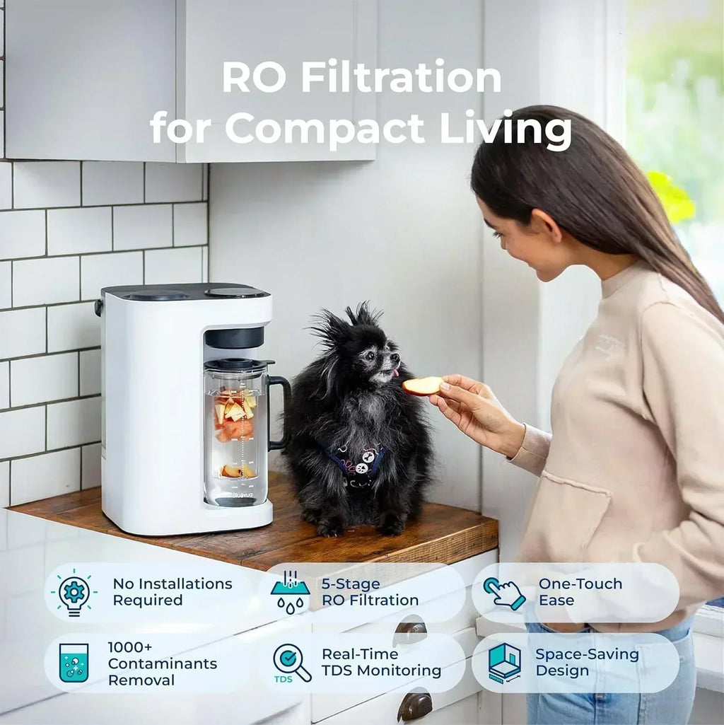 Bluevua RO100ROPOT-Lite(UV) reverse osmosis system countertop water purifier 7-stage purification