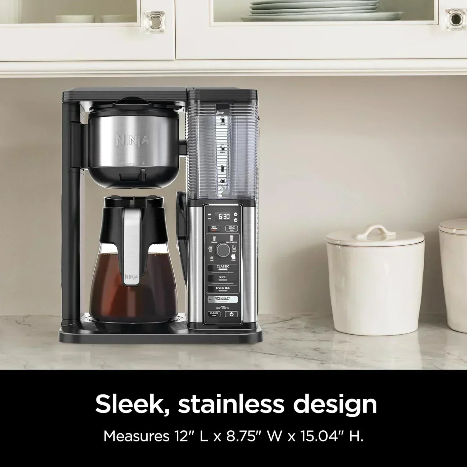 Extra Large Hot and Iced Coffee Maker with Fast Cold Brew 4 Brewing Methods 8 Sizes