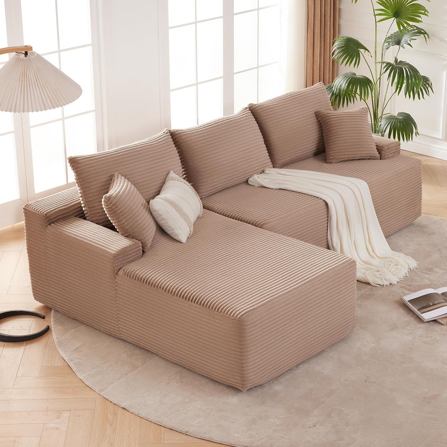 110-inch cloud sofa boneless sofa in the living room modular sofa with deep seats