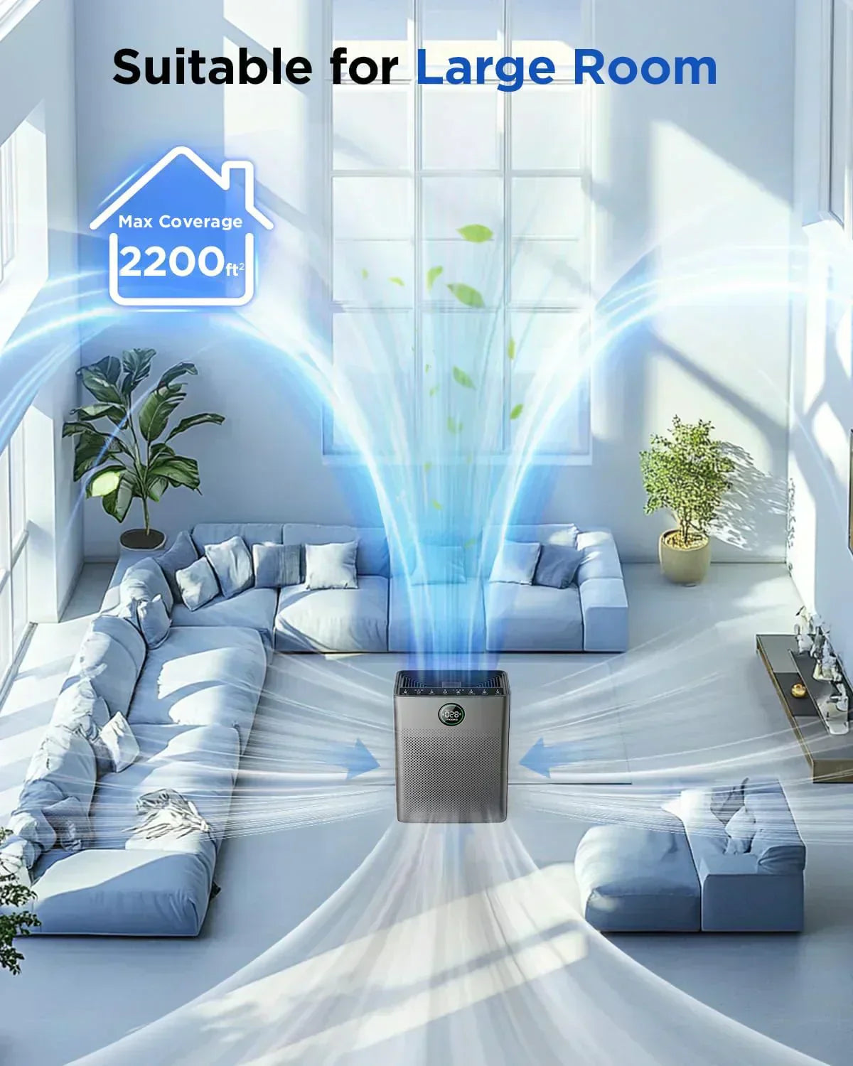 Air Purifiers for Home Large Room up to 2200sq.ft MOOKA Air purifier for Home Pets