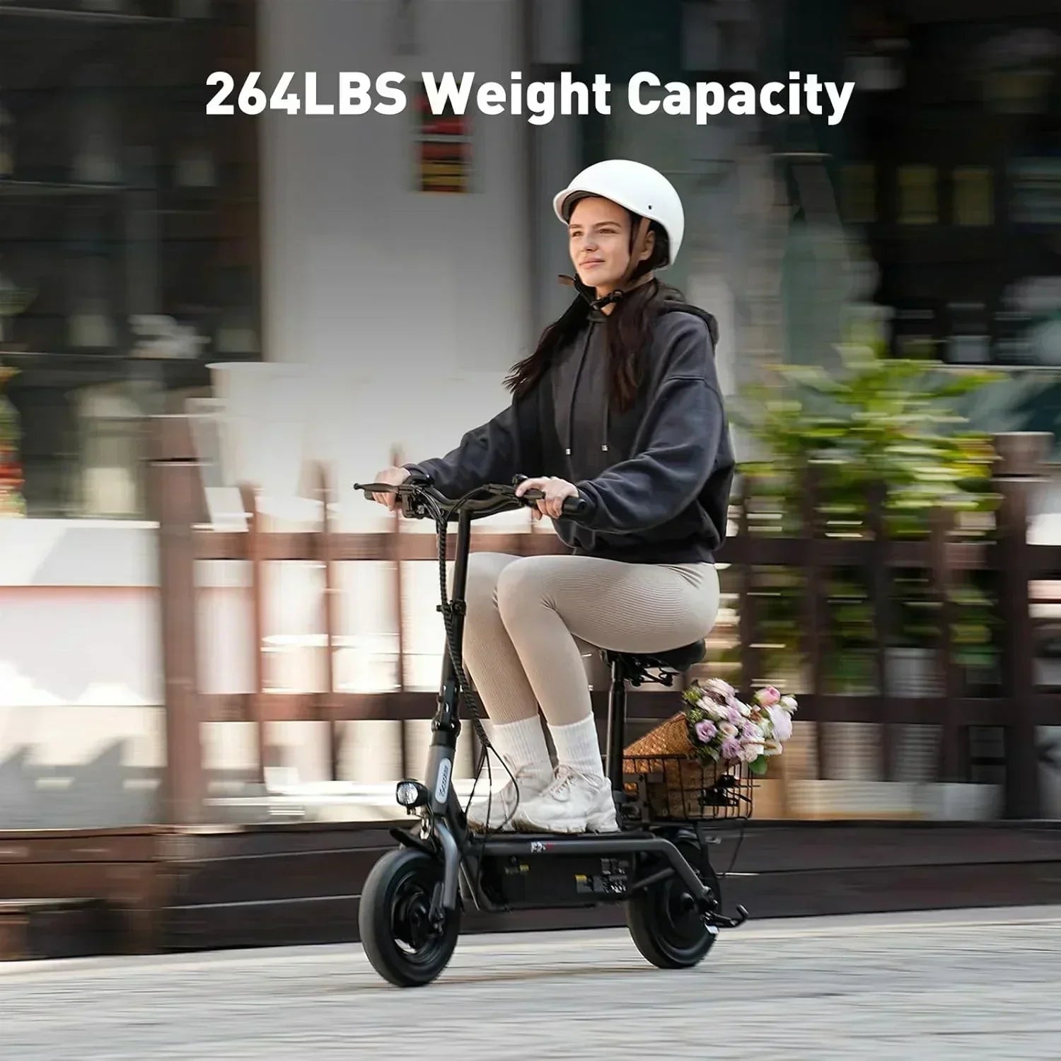 iScooter electric scooter with seat 28/19/15.6 mph top speed dual suspension scooter