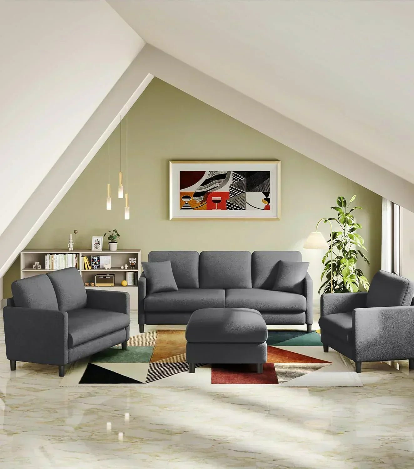 Loveseat Sofa 51 Love Seat Comfy Corduroy Small Loveseat Tool-Free Setup Couch