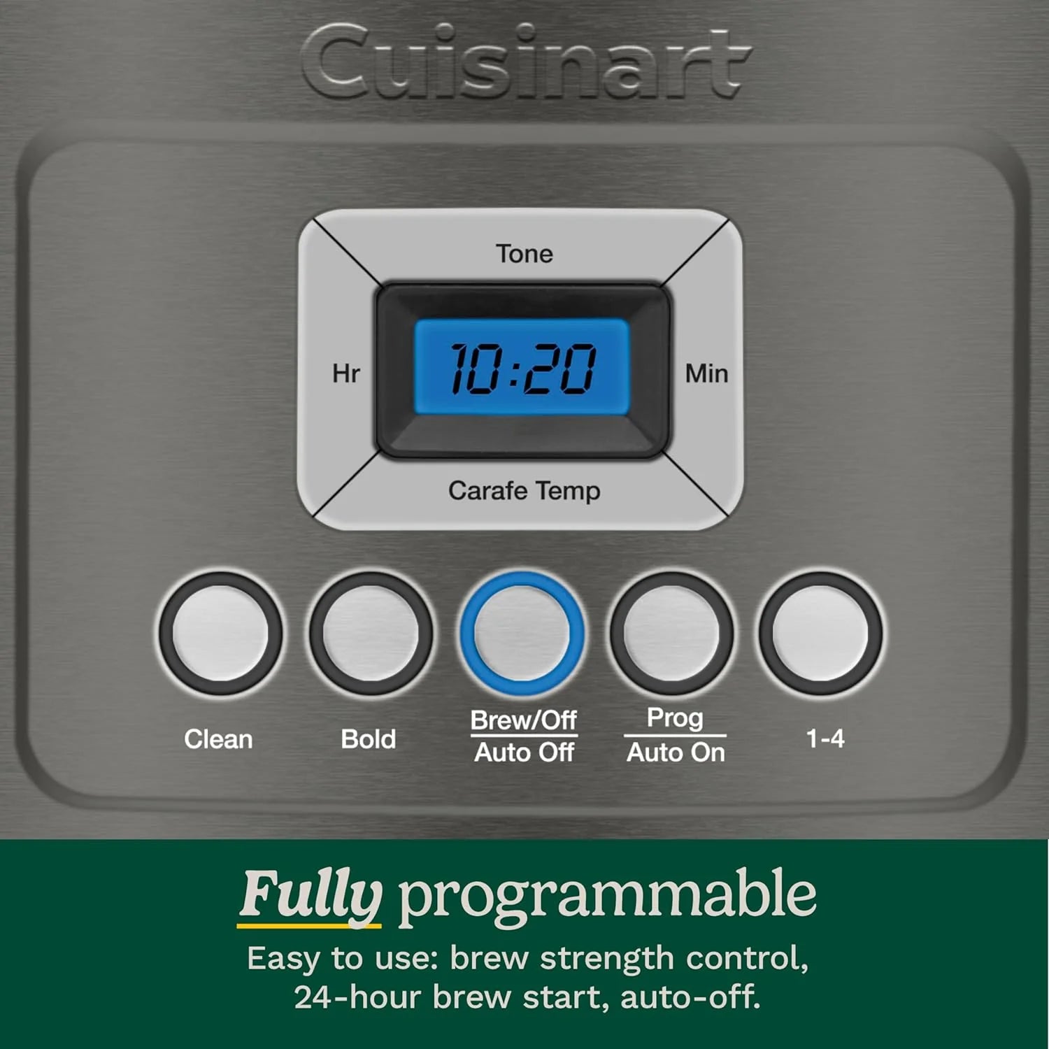 Cuisinart DCC-3200P1 Coffee Maker Fully Automatic with Brew Strength Control, 1-4 Cup Setting
