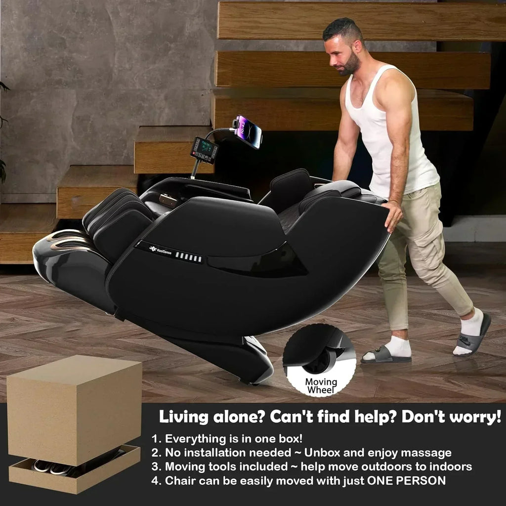 2025 Massage Chair Full Body Zero Gravity SL-Track Shiatsu Massage Recliner Chair with Heat