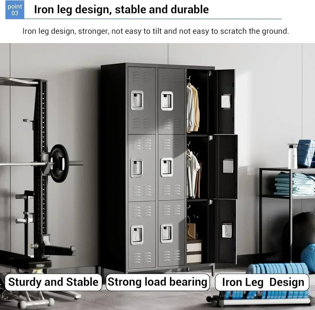 GAOMON Locker for Employees 6 Doors Locker Cabinet with Hooks Storage Locker