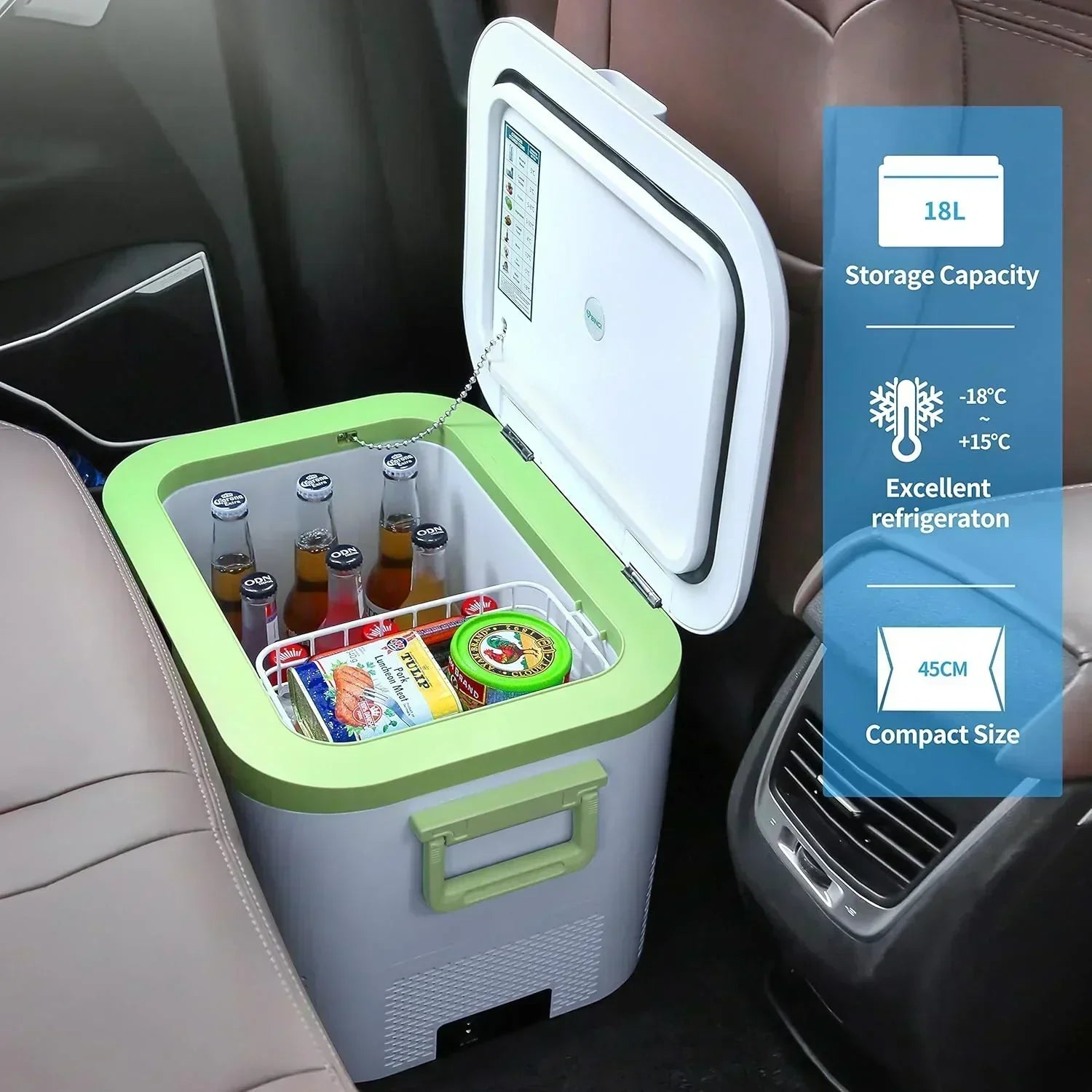 Car Fridge Portable 12 Volt Refrigerator 23 Quart (22 Liter) Freezer Compressor Cooler 12V/24V