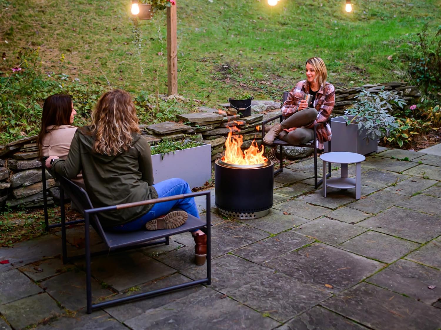 Solo Stove Bonfire 2.0 with Stand, 19.5 Inch Smokeless Fire Pit with Removable Ash Pan - Portable Outdoor Fire Pit - Stainless Steel Wood Burning Fireplace, Ideal for 4-6 People, 21.75 lbs
