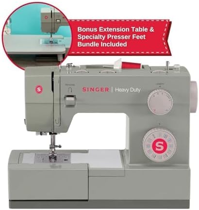 SINGER Heavy Duty 4452 High Speed Sewing Machine Accessory Kit Strong Motor 110 Stitch Applications