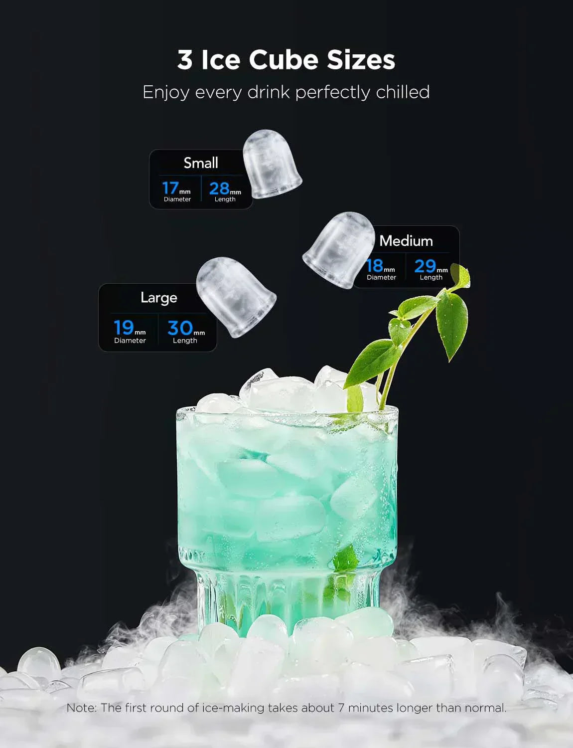 GoveeLife Smart Ice Maker Countertop Portable Ice Machine with Voice Control 9 Ice Cubes