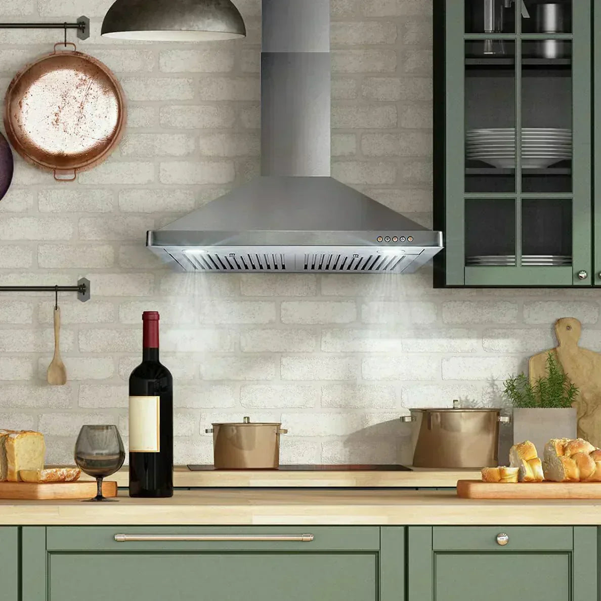 COSMO 30 Vista Series 380 CFM Ducted Wall-Mount Range Hood