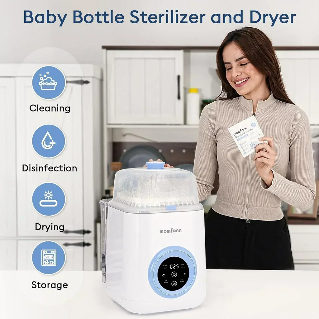 Baby Bottle Washer-19 Min Rapid Wash Sterilizer and Dryer All-in-One Cleaner Bottles Pump Parts
