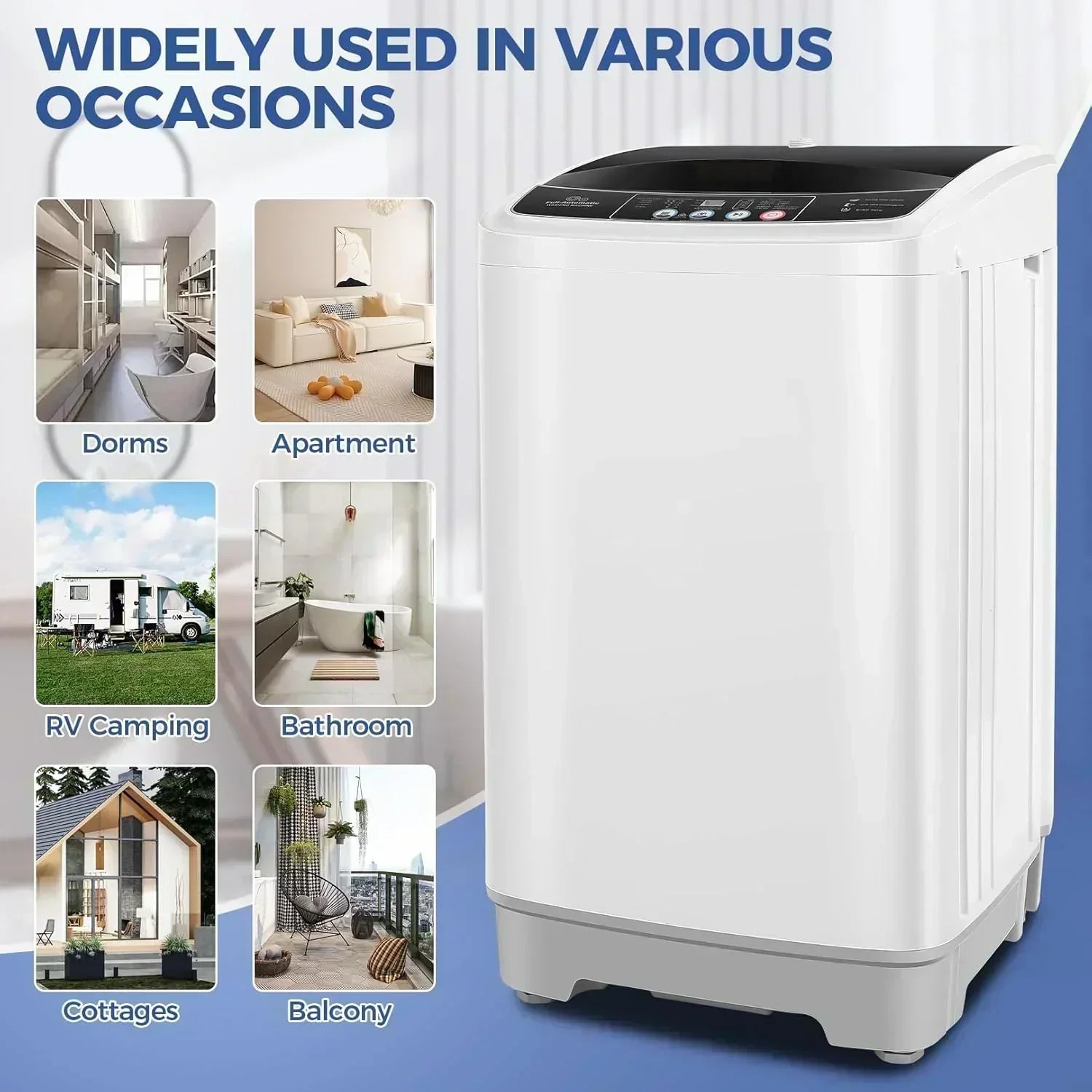 20Lbs Portable Washing Machine Nictemaw Portable Washer 2.8 Cu.ft Washer and Dryer Combo