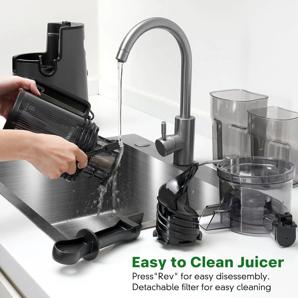 Cold Press Juicer Juicer Machines with 5.4 Wide Feed Chute Professional Slow Masticating Juicer