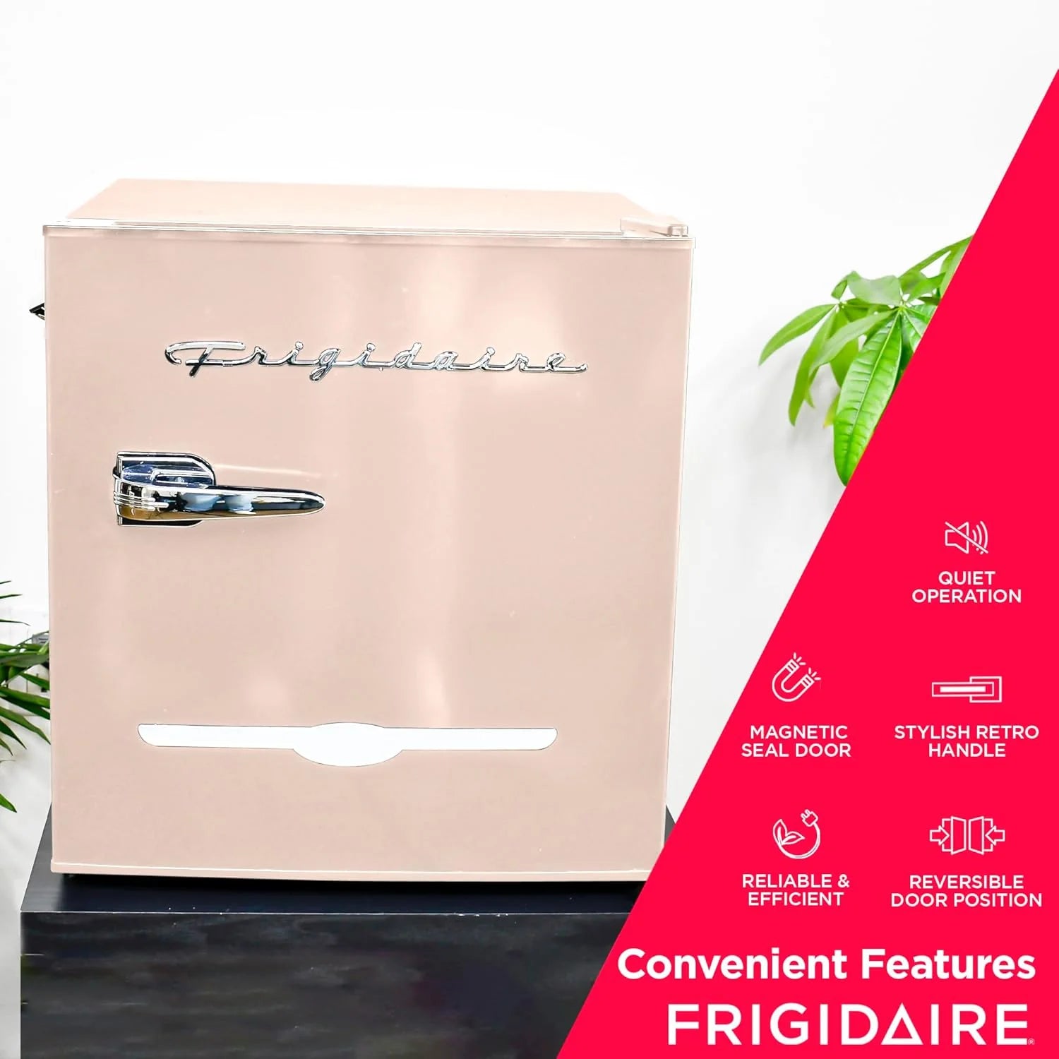 Frigidaire EFR176 Retro Compact Fridge with Chiller Mini Refrigerator with Built-in Bottle Opener for Office, Bedroom, Dorm Room or Cabin, 1.6 cu ft 16 D x 18 W x 18.5 H, Moonlight