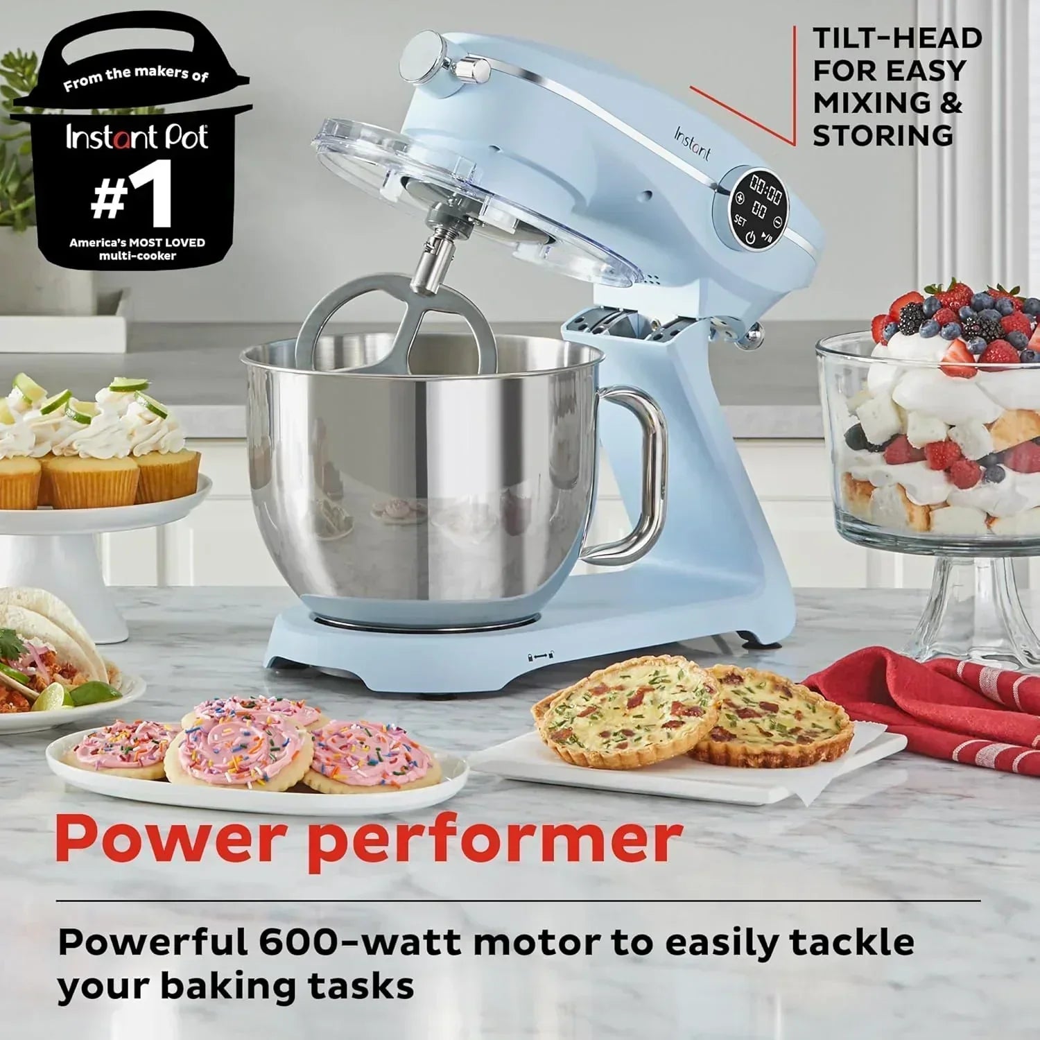 Instant Pot Instant Stand Mixer Pro 600W 10-Speed Electric Mixer with Digital Interface