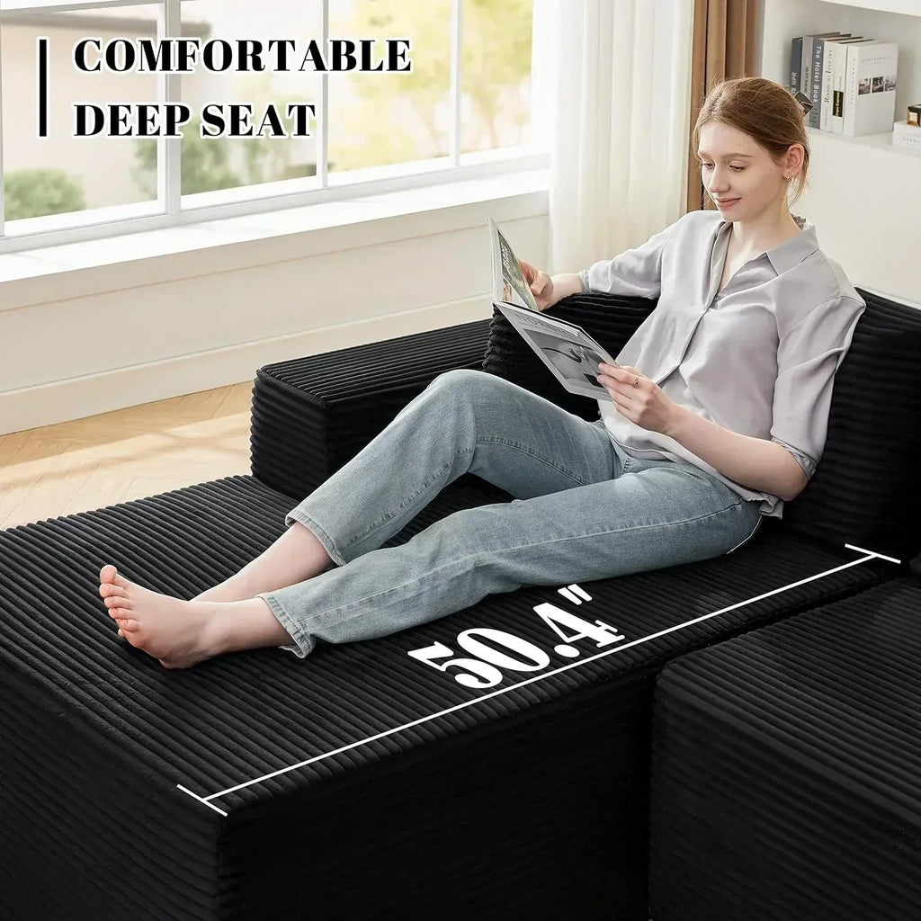 110-inch cloud sofa boneless sofa in the living room modular sofa with deep seats