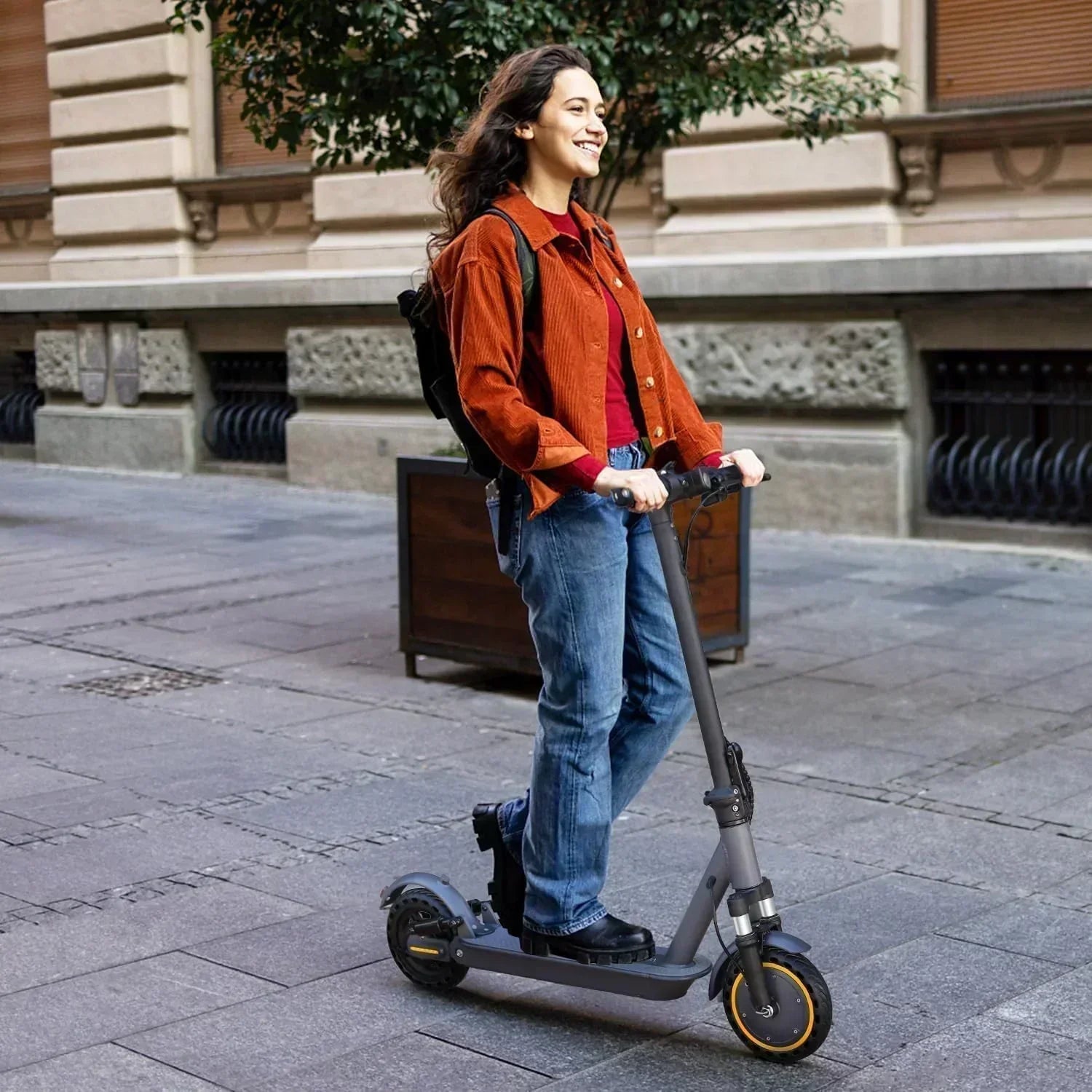 Electric Scooter 350W/500W Powerful Motor 8.5/10 Solid Tires 19/22Mph 28/21/12 Miles Range