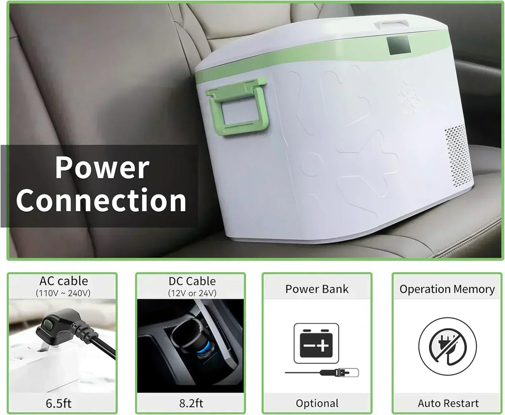 Car Fridge Portable 12 Volt Refrigerator 23 Quart (22 Liter) Freezer Compressor Cooler 12V/24V