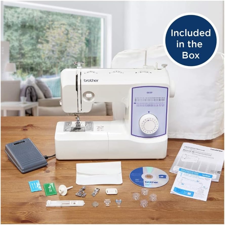 Sewing Machine GX37 37 Built-in Stitches 6 Included Sewing Feet
