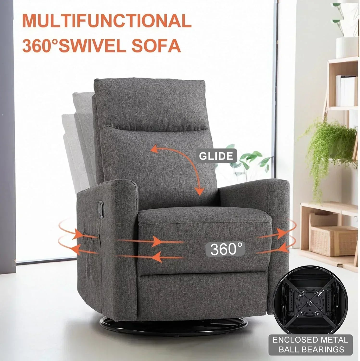 Adult massage recliner adjustable home theater seat modern fabric recliner