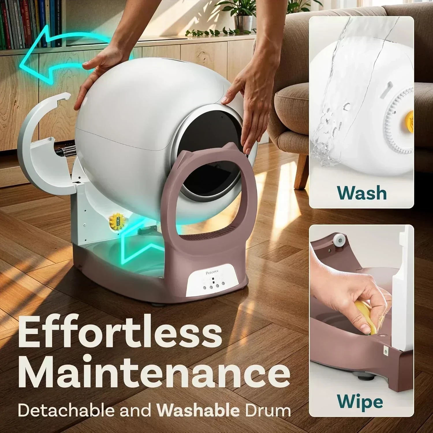 Self Cleaning Litter Box with Auto Safety Sensors Automatic Cat Litter Box Self-Cleaning