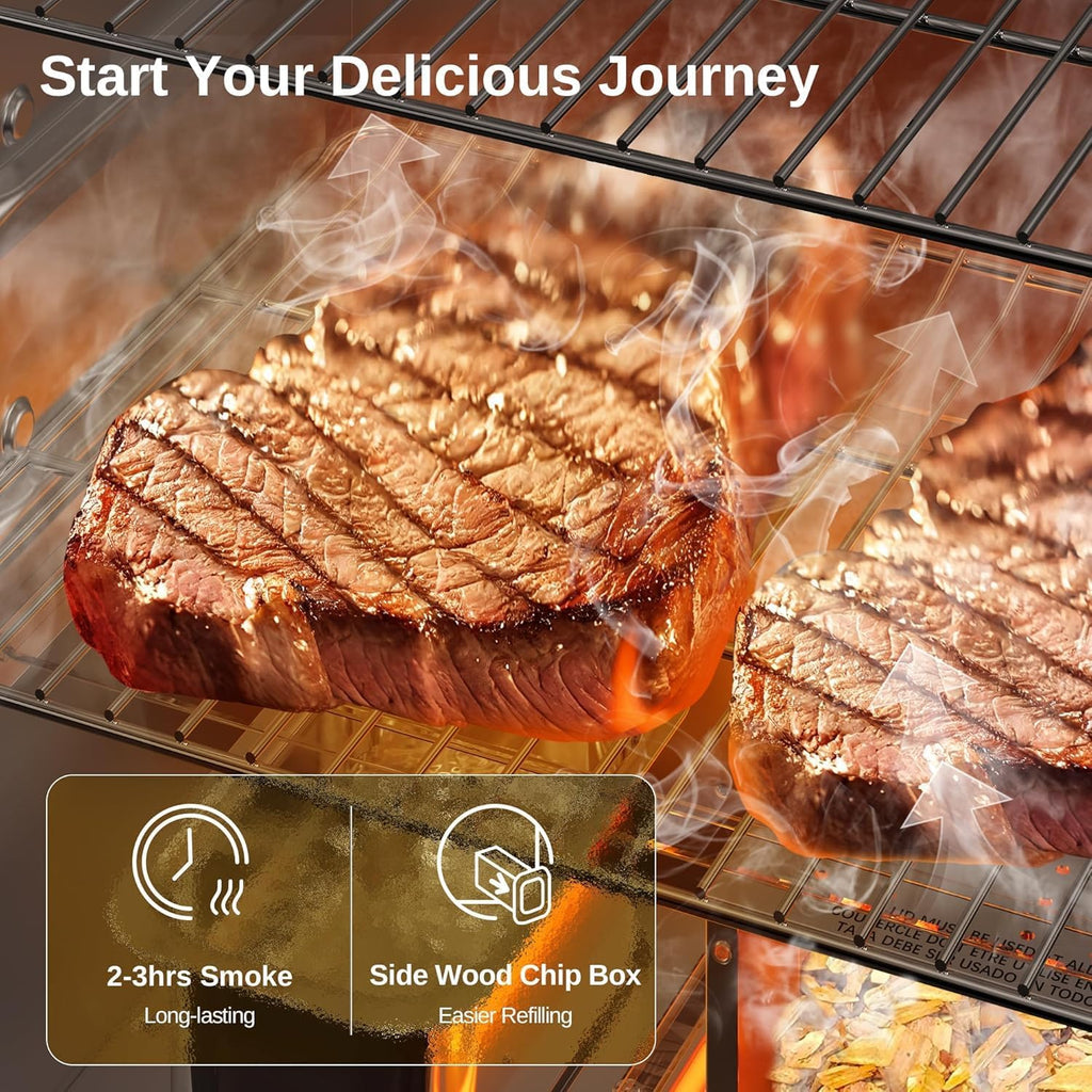 EAST OAK 30 Outdoor Electric Smoker Built-in meat probe smokes up to 6 times longer