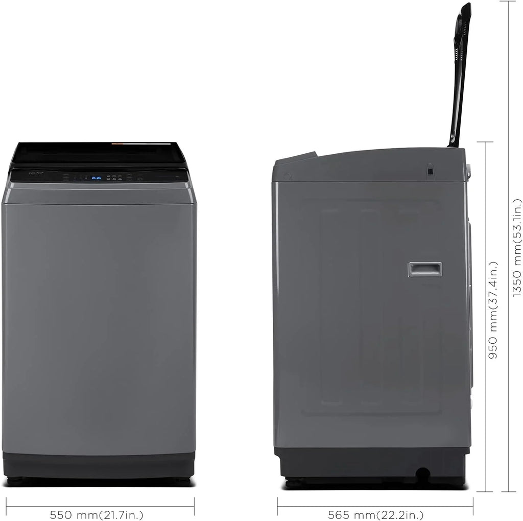 Comfee Portable Washing Machine 0.9 Cubic Feet Compact Washing Machine with LED Display 2 Built-in Drums Space Saving Fully Automatic Washing Machine