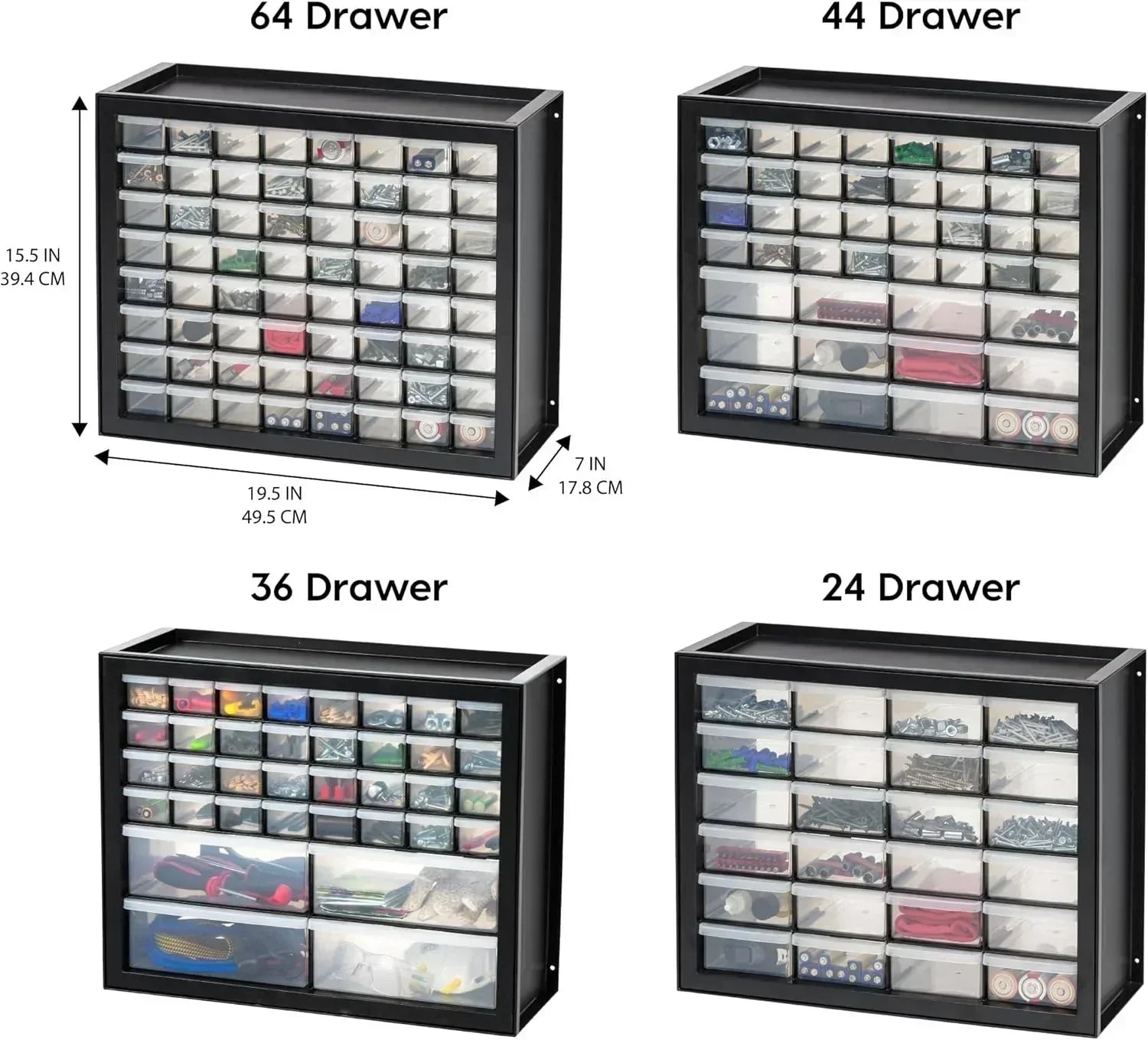 IRIS USA Screw Tool Organizer Small Parts Cabinet Chest Storage Drawers Organization Toolbox